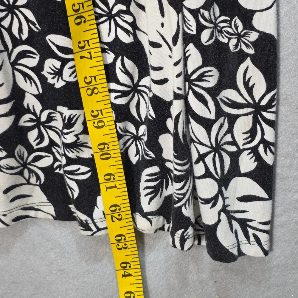 Michael Kors Black White Tropical Floral Sleeveless Maxi Dress Large Blouson Tie